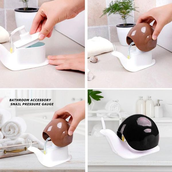 

120ml portable soap dispenser cartoon snail shape shower shampoo liquid dispenser bottle press bathroom kitchen accessory