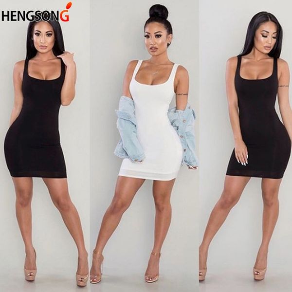 

strapless sheath bodycon dress women night club party dress 2019 spaghetti strap bandage mini dress short slim tank dresses, Black;gray