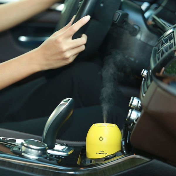 

auto mini car humidifier 180ml usb air purifier freshener with led lamp diffuser mist maker ultrasonic