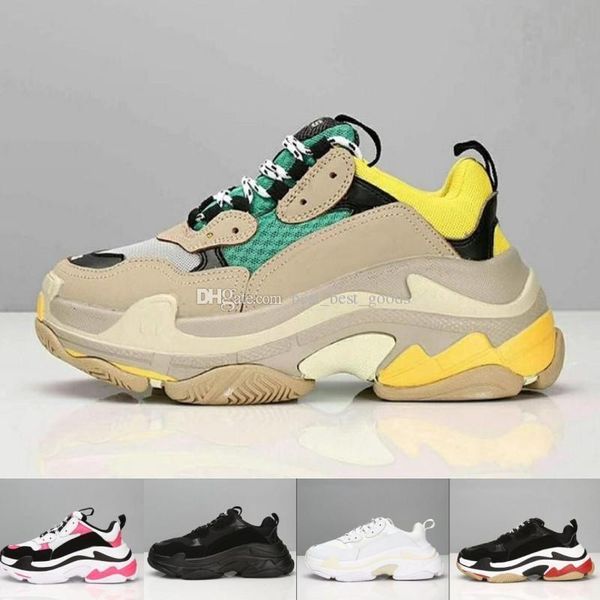 

fashion paris 17fw triple-s sneaker triple s casual luxury dad shoes for men s women beige sports tennis designer running shoe 36-45