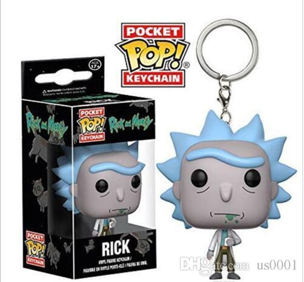 

nice gift low price discout funko pocket pop keychain - rick and morty vinyl figure keyring with box toy gift good quality 575
