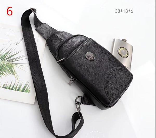 

medusa 2019 new men's leather fashion slant bag recreational sports single shoulder bag chest bag1-6