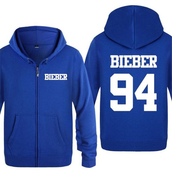 

mens hoodies rock justin bieber printed hoodie men hip hop fleece zipper jacket coat winter men's sweatshirt music fans clothing, Black