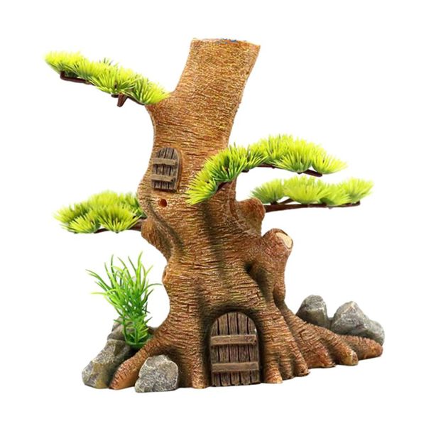 

tree ornament resin trees stump trunk aquarium fish tank decor y swim