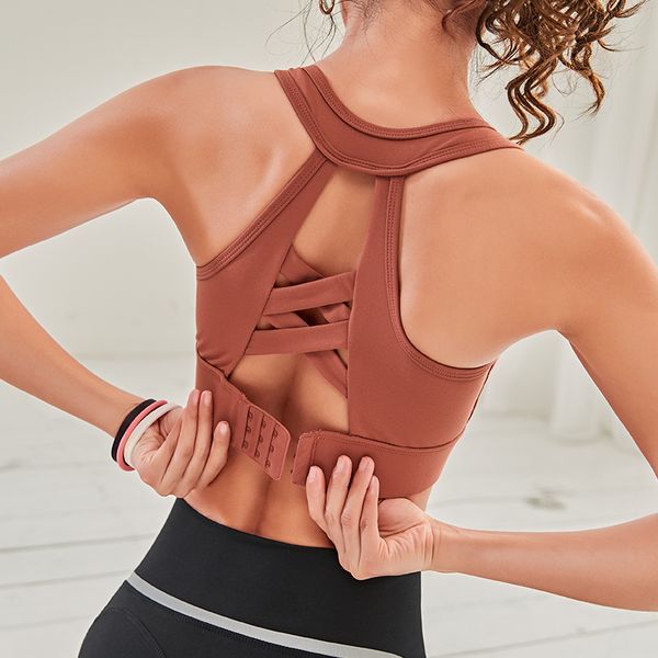 

woman yoga sports bra push up running sport shockproof breathable gym fitness high stretch, White;black