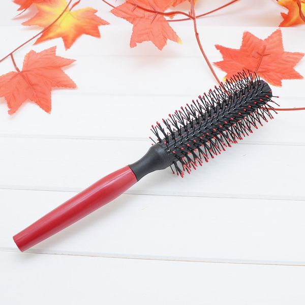 

roller round hair brush massage comb diy hairstyle cuspidal handle detangle hair comb hairbrush styling tool hair brush, Silver