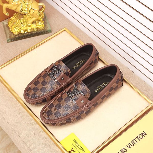 

new arrival men dress shoes good leather casual driving loafers gentleman slip on flat oxford design shoes 38-45 size for 2019 2020, Black