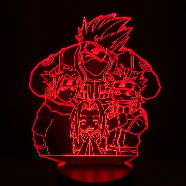 

naruto 3d lamp battery powered light for children bedroom nightlight kakashi naruto sasuke sakura led night light gift for kids