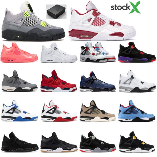 

stockx mens 4s basketball shoes 4 platform designer what the se 95s ne black cat white cement punch sports sneakers 73390s44 74270s86