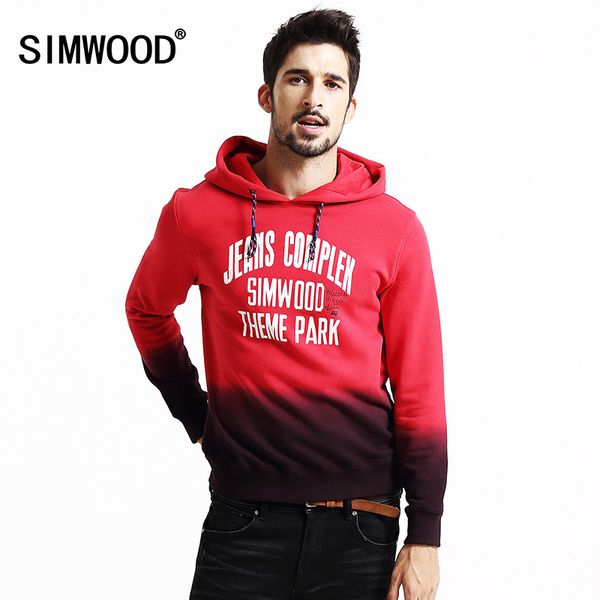 

simwood 2016 new autumn winter sweatshirts men fashion streetwear casual mixed colors hoodies hip hop tracksuits wy8027, Black