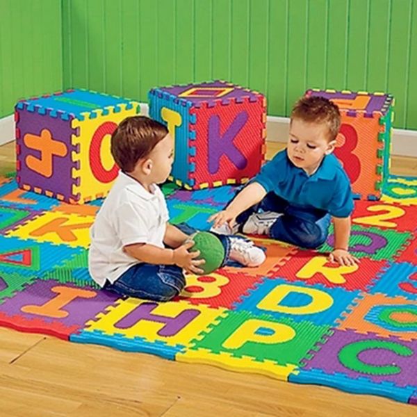 

a-z alphabet letters numeral foam mat play mat colorful puzzle kid educational toy