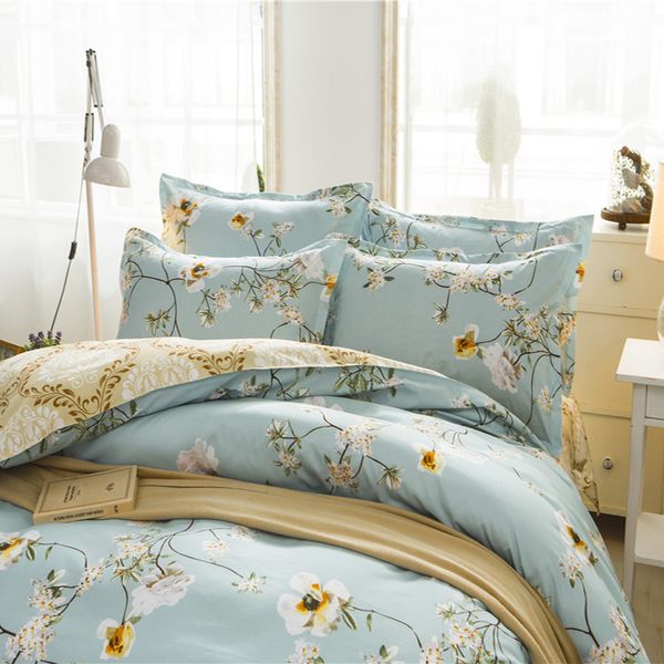 

flower printing home textiles bedding set bedclothes include duvet cover bed sheet pillowcase comforter bedding sets bed linen