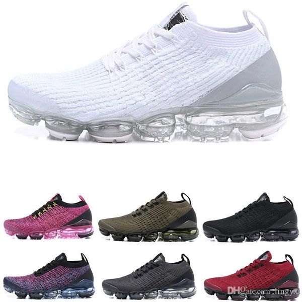 

2019 fly 3.0 men women running shoes triple black white blue knit brand new 3s jogging sneakers designer sport shoes eur 36-45