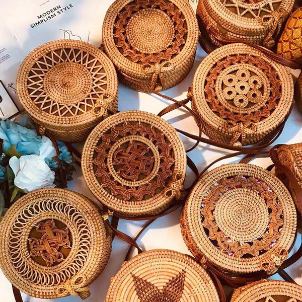

summer beach straw shoulder bag women bags designer crossbody bags hollow woven handbags bali rattan bag travel bolsa feminina