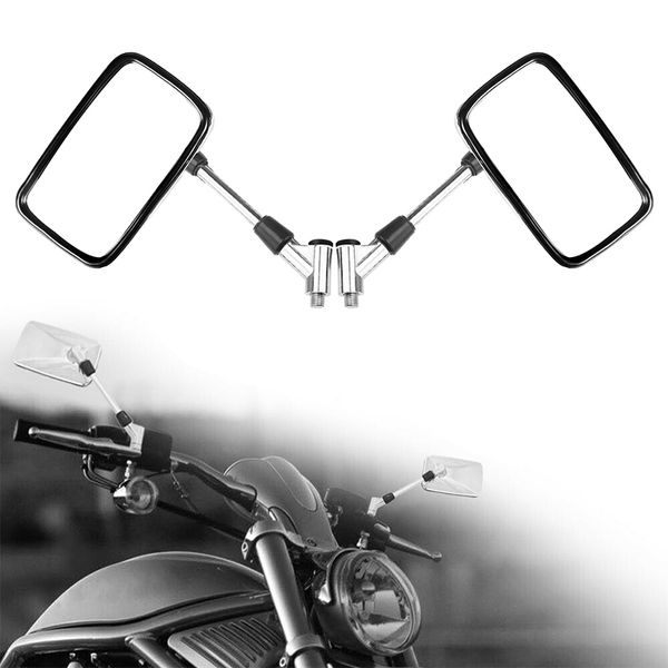 

deri 1pair rearview mirror 10mm handlebar mount for motorcycle scooter moped atv dirt bike rearview mirrors back side for moto