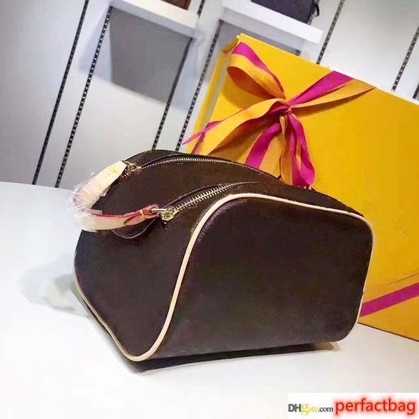 

wholesale designer cosmetic bag women big travel organizer storage wash bag leather make up purse men double zipper cosmetic case