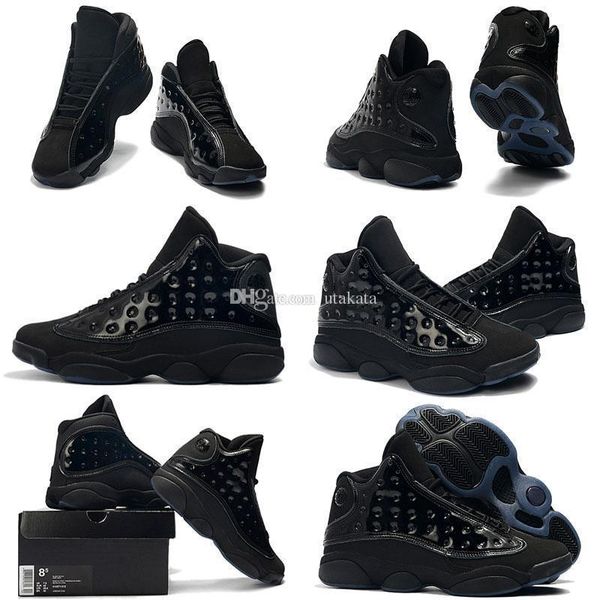

release jumpman xiii 13 cap and gown black suede men basketball shoes blackout real carbon fiber 414571-012 sneakers size 7-13