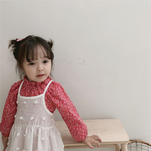 

2019 autumn toddler kids floral kids&lace princess dress sweet ruffles kids clothings, Blue