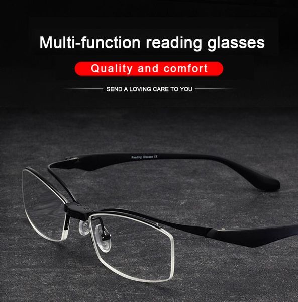 

tr90 mens readers reading glasses women metal presbyopic magnifying glasses magnifier eyewear flexible, White;black