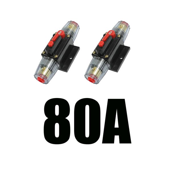 

2x80a dc solar system waterproof car inline circuit breaker reset inverter