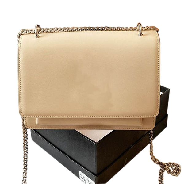 

genuine leather women handbags purses one shoulder diagonal hardware accessories chain bag come with box