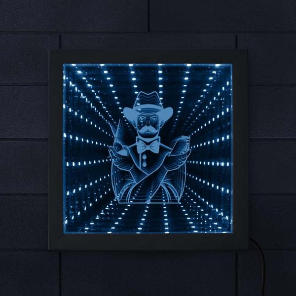 

barber shop led infinity mirror wood frame hairdresser led tunnel lamp illuminated mirrors endless space graphics