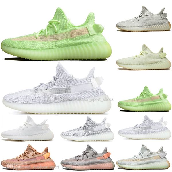 

kanye west clay v2 static reflective rainbow discoloration mens running shoes hyperspace true form women sports designer sneaker