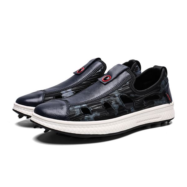 

men summer golf shoes comfortable outdoor leather golf sandals men professional training sneakers breathable trainers