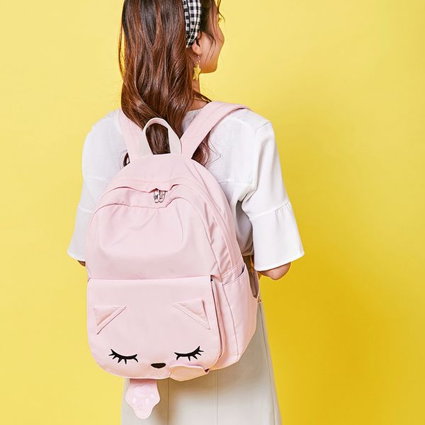 

девушки рюкзак милый кот женщины сумки путешествия старшеклассники студент случайные младшие начальные водонепроницаемый простой универсальн