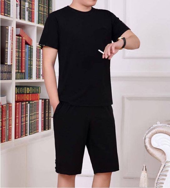 

new designer men's clothing 2020 summer korean fashion short-sleeved t-shirt two-piece sportswear men's casual suit 3 colors l-5xl, Gray