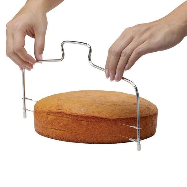

adjustable stainless steel wire cake slicer leveler pizza dough cutter trimmer ktchen accessories baking tool