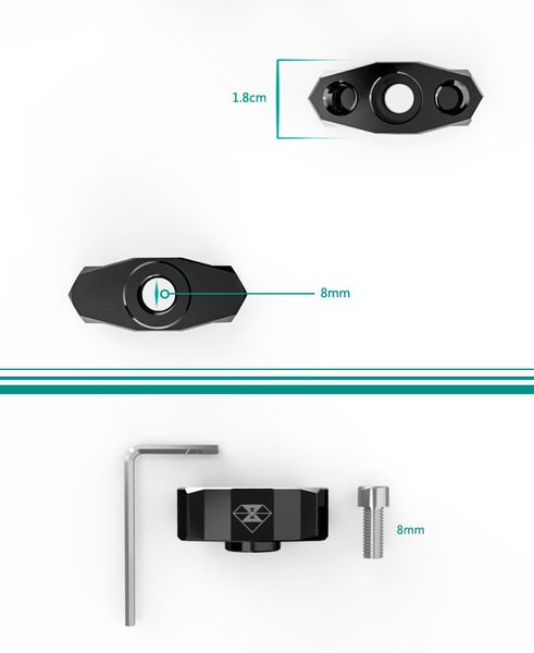 

1pcs aluminum alloy handle bar rear view mirror mount motorcycle bike 8mm/10mm thread holder clamp adaptor