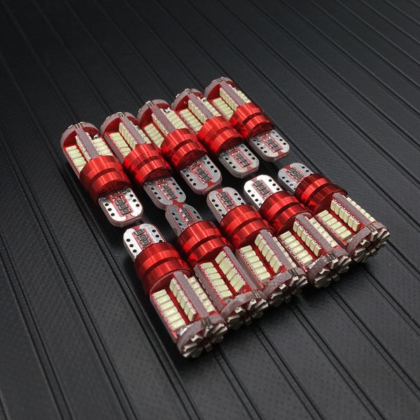 

10pcs error t10 canbus w5w 194 168 3014 smd 57 led clearance white blue parking clearance side turn light 12v lamp bulbs