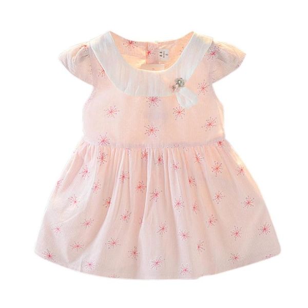 

летние повседневные детские детские девушки цветочная flare рукав лук принцесса платье, Red;yellow