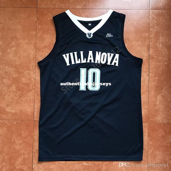 

2018 new #10 donte divincenzo villanova college basketball jersey stitched vest jerseys ncaa, Black;blue
