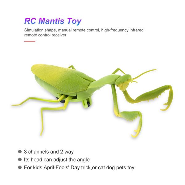 

electric infrared remote control simulate mantis shape prank toy realistic mini rc mantis insect scary trick kids toys