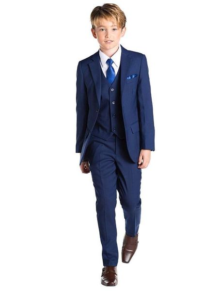 

boy's new suits for wedding formal party 3 pcs tuxedo fist communication party wear for boys, Blue