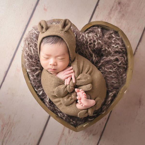 

don&judy 2020 new wooden love heart box props for newborn pgraphy accessories posing prop studio shooting fotografia, Yellow
