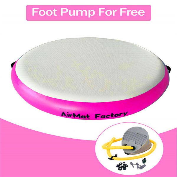 

diameter 0.7m x height 0.1m or customize size,air spot tumbling mats inflatable gymnastic equipment, round airspot