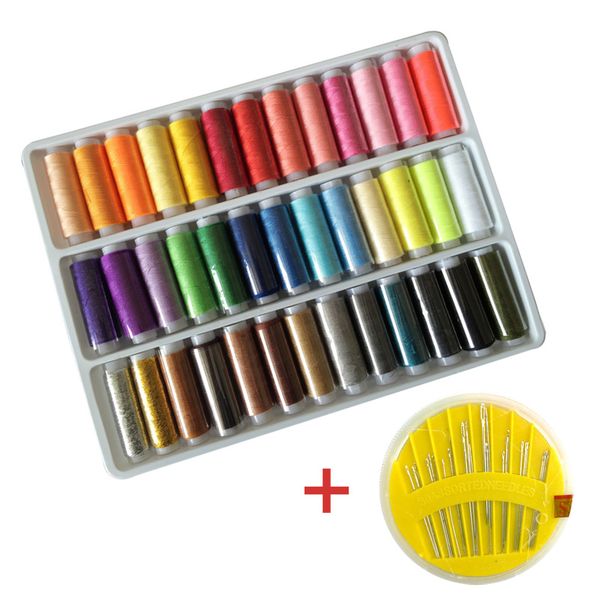 

39 different color sewing thread and 902 needle hand stitches box set / home sewing / wiring hand stitching threads/sewing, Black;white