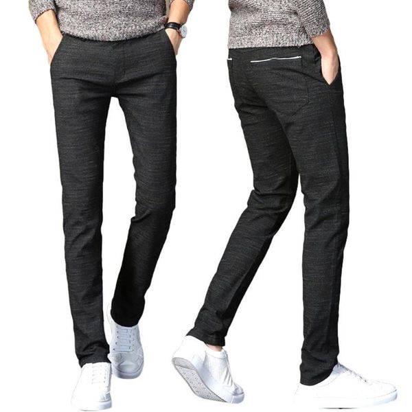

men solid color zip button closure pockets straight long pants business trousers suitable for work date daily wear, Black