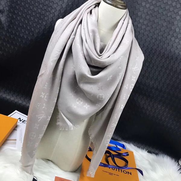 

20 color wholesale classic vintage yarn-dyed monogrammed scarves women triangle scarf soft cotton scarf 140*140cm, Blue;gray