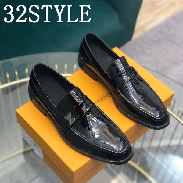 

19fs luxurious new fashion classic point toe oxfords for men moccasins loafers shoes mens business party tassels driving shoes us6-11, Black