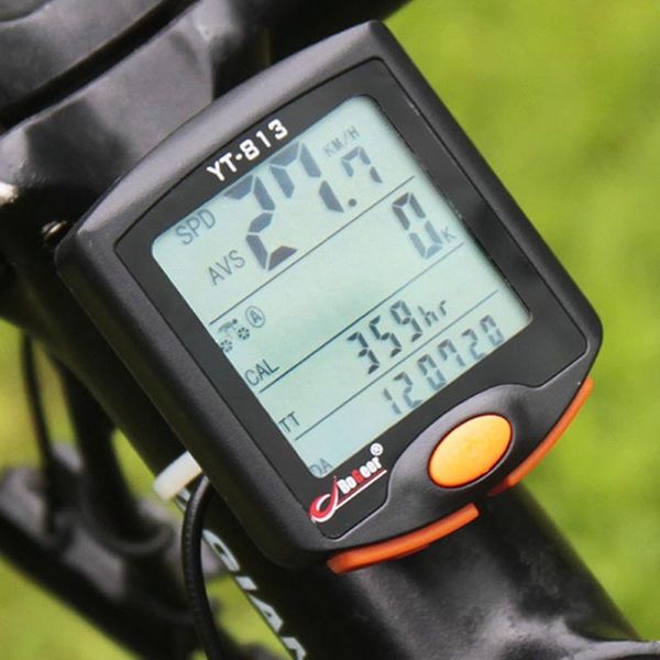 

wireless bike computer speedometer for bicycle rainproof cycling odometer multifunctional backlight satch with thermometer