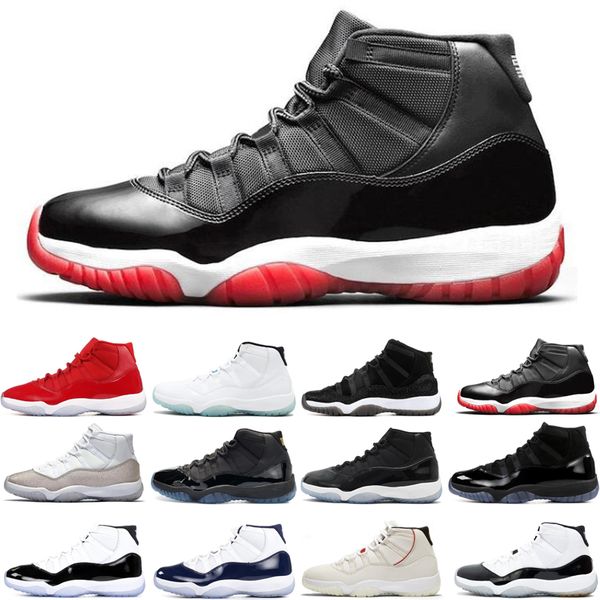 

jumpman 11 bred 2019 11s men women basketball shoes concord metallic silver cap and gown mens trainers sports sneakers size 5.5-13