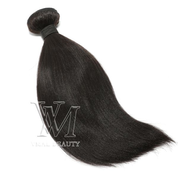 

vmae unprocessed malaysian virgin hair yaki straight weft natural color 100g bundle weave human hair extensions 10 to 28 inches quality, Black