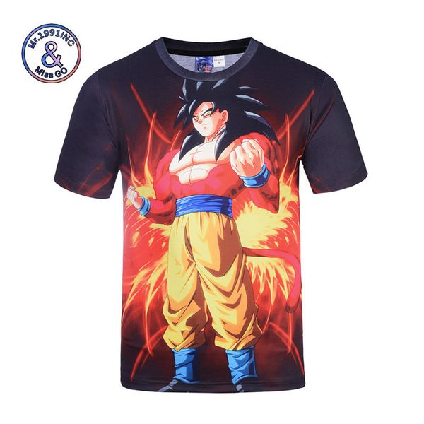 

дизайнер мужской dragon ball аниме футболки серии мускул мужчина цифровая печать больших размеров детская футболка, White;black