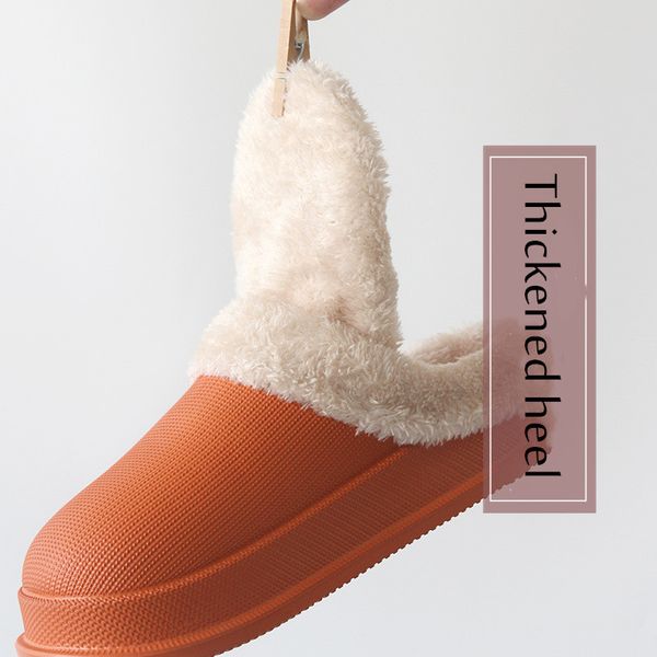 

2019 woman house eva warm fur plush home slipper indoor floor shoes for female winter new fashion slippers mx200425, Black