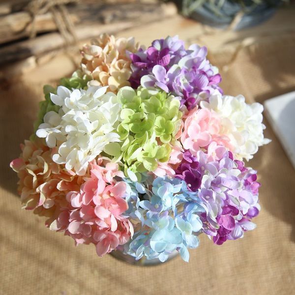 

silk flower wedding decoration artificial flowers spring vivid big hydrangea wedding flowers decoration decoraciones