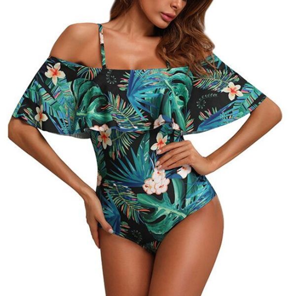 

women bikini one piece swimsuit women swimwear swimming suit for bathing suit 2020 print beach badpak swim, White;black